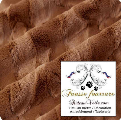 Tissu fausse fourrure marron chocolat au mètre intérieur rideau sur mesure chalet bois