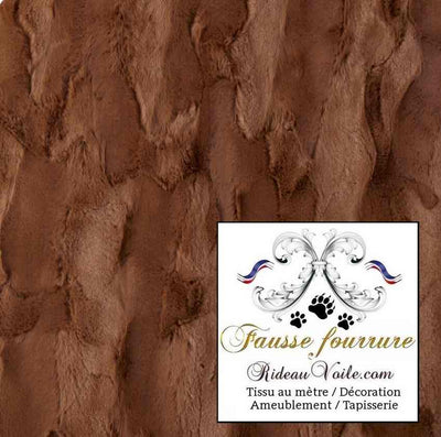 Tissu fausse fourrure marron chocolat au mètre intérieur rideau sur mesure chalet bois