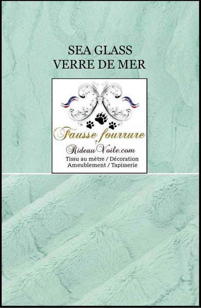 Tissu Fausse fourrure vert mètre rideau plaid chalets contemporains villa Montagne luxe