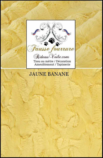 Boutique tissu Fausse fourrure jaune Architecte décoration intérieur Montagne & Chalet