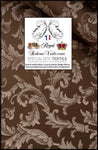 Tissu Jacquard Baroque ameublement Damasco MARRON mètre grande largeur