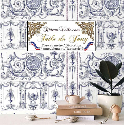 French Interior Architect Designer Tissu ameublement Toile de Jouy Paris