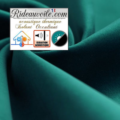 Velours bleu ameublement isolant revers polaire Occultant thermique mètre rideau