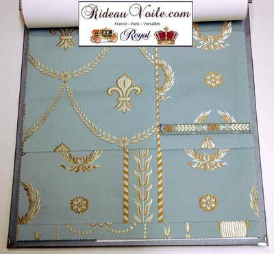 Tissu ameublement bleu  GALLERY OF DECORS Napoleon Style