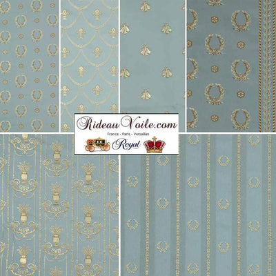 Tissu ameublement bleu  GALLERY OF DECORS Napoleon Style
