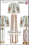 Tissu imprimé floral Baroque rétro vintage Rococo | Confection abat-jour sur mesure
