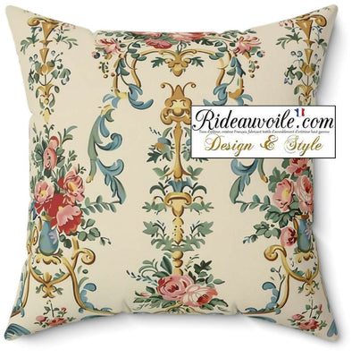 Tissu imprimé floral Baroque rétro vintage Rococo | Création abat-jour sur mesure