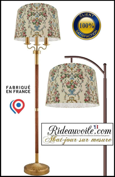 Architecte classique luminaire abat-jour sur mesure | Tissu motif Rococo Baroque