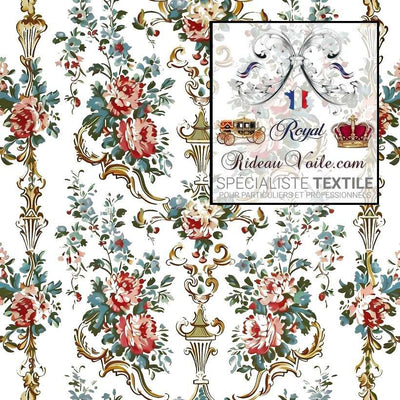 Tissu ameublement intérieur rétro florale vintage Baroque Rococo papier peint