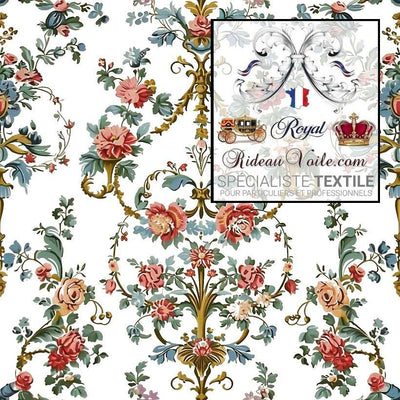 Toile de Jouy tissu ameublement intérieur florale Baroque Rococo & papier peint