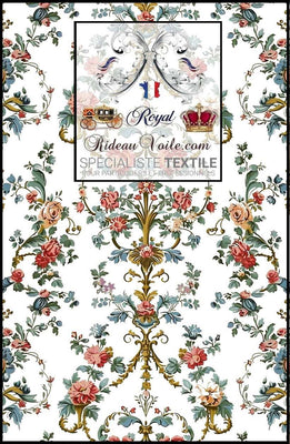 Toile de Jouy tissu ameublement intérieur florale Baroque Rococo & papier peint