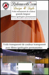 Voile projet Scène Spectacle Transparent Tissu mètre Souple ignifuge Hôtel Restaurant