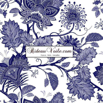 Collection Les Indiennes Sari JAIPUR - Tissu d'ameublement inspiration Ethnique des archives de la Toile de Jouy disponible au mètre pour la décoration d'intérieur & pour la tapisserie des sièges et du revêtement mural | Notre atelier Parisien propose également la confection sur mesure.