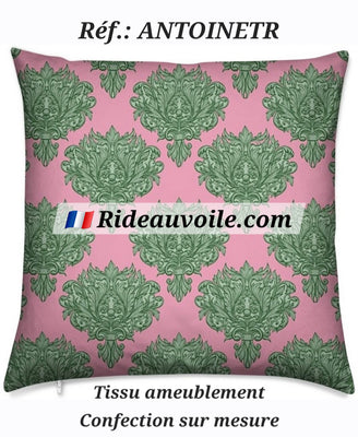 Tissu ameublement motif fleurs fleuris rideau couette Rococo Empire Baroque vert rose