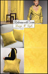 Tissu d'éditeur d'ameublement mètre jacquard Damasco Baroque jaune