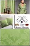 Tissu Damasco au mètre vert Empire ameublement tapisserie Baroque rideau