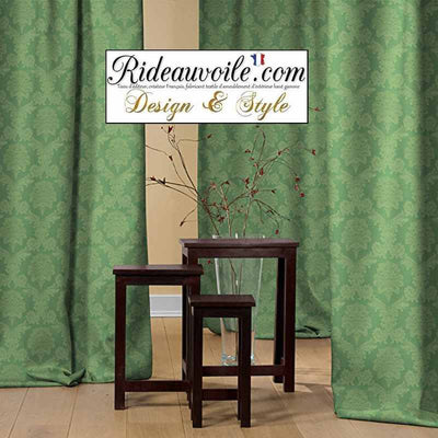 Tissu vert ameublement au mètre jacquard Damasco vert rideau Damassé canapé