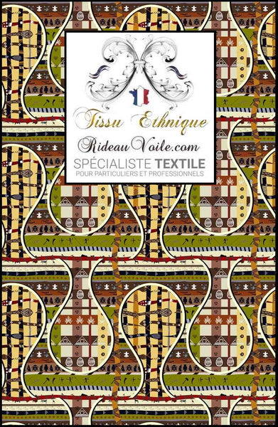 Architecte designer intérieur inspiration ethnique motif Africain Wax au mètre rideau