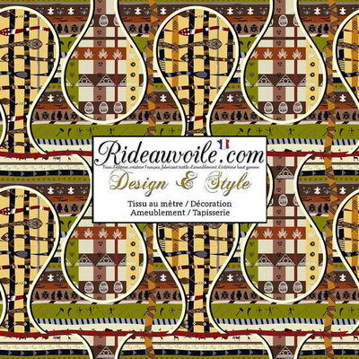 Architecte designer intérieur inspiration ethnique motif Africain Wax au mètre rideau