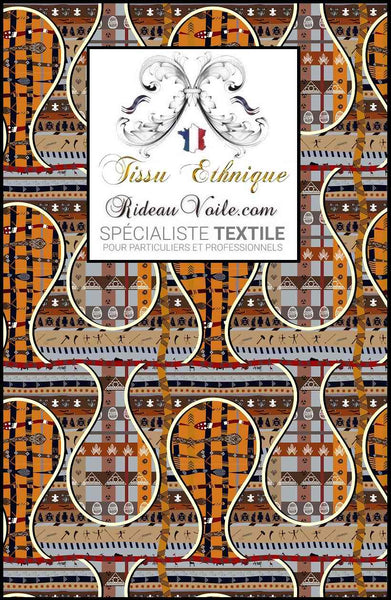 Tissu ameublement design projet intérieur decor ethnique motif Africain Wax mètre rideau