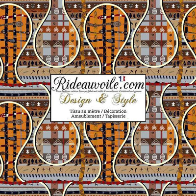 Tissu ameublement design projet intérieur decor ethnique motif Africain Wax mètre rideau