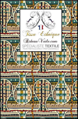 Créateurs d'intérieur | Architecte d'intérieur Paris ethnique motif Africain Wax mètre rideau