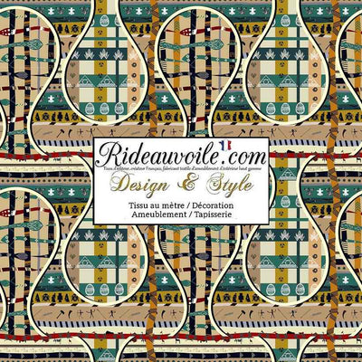 Créateurs d'intérieur | Architecte d'intérieur Paris ethnique motif Africain Wax mètre rideau