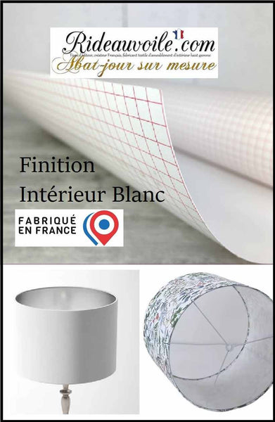 Créatrice luminaire sur mesure Abat-jour création finition intérieure Blanc neutre