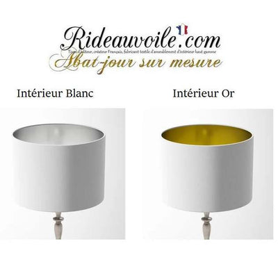 Créatrice luminaire sur mesure Abat-jour création finition intérieure Blanc neutre