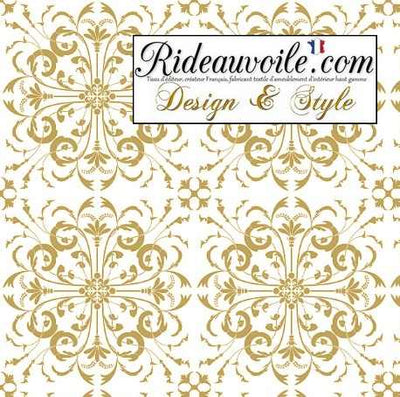 Tissu Baroque Or création abat-jour et luminaire, fabrication artisanale et sur mesure
