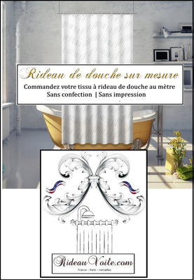 Tissu rideau de douche effet satinette imperméable au mètre laize sans Sens