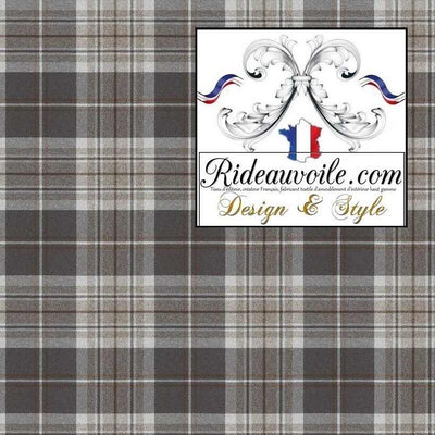 Boutique tissu d'ameublement à carreaux gris Tartan design Laine mètre Ignifuge