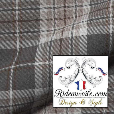 Boutique tissu d'ameublement à carreaux gris Tartan design Laine mètre Ignifuge