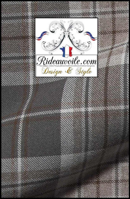 Boutique tissu d'ameublement à carreaux gris Tartan design Laine mètre Ignifuge