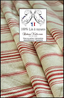 tissu naturel, 100% Coton style sac de grain vendu au mètre ou en confection sur mesure par notre atelier. Ce tissu d'ameublement est approprié pour les projets en décoration d'intérieur, des tabliers, le linge de table, et les oreillers décoratifs, les rideaux, et les vêtements de lin.