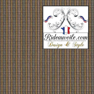 Tissu à rayures lignes effet Laine velours chenille campagne d'ameublement mètre