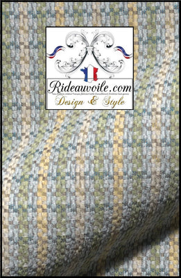 Tissu d'ameublement à rayures lignes velours chenille Architecte Chalet campagne