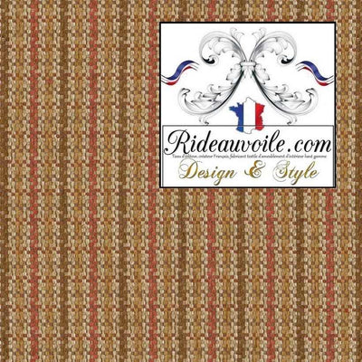 Rayures lignes velours chenille marron Architecte décorateur intérieur Chalet campagne