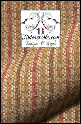 Rayures lignes velours chenille marron Architecte décorateur intérieur Chalet campagne
