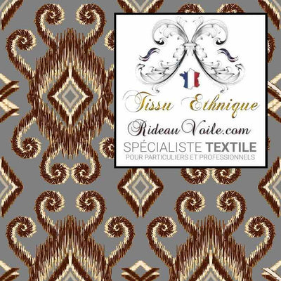 Tissu occultant intérieur ameublement design Ikat Africain motif Ethnique ignifuge mètre