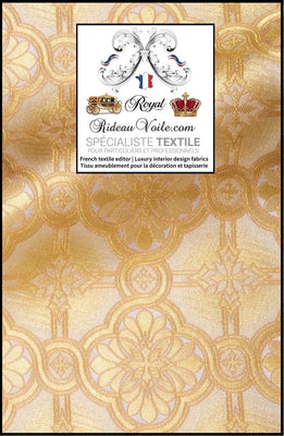 Tissu d'ameublement intérieur Brocart liturgique clergé Or mètre confection rideau