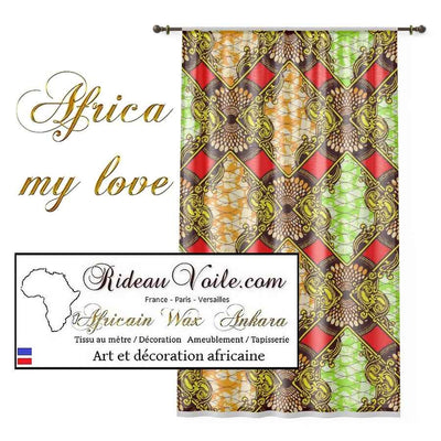 Tissu ameublement design pagne Africain mètre trend Ankara Wax rideau