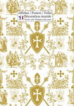 Affiche poster papier décoration Toile murale motif imprimé Médiéval Ordre Templier