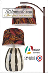 Fabrication suspension abat-jour sur mesure motif Fleurs Feuilles brunes Automne