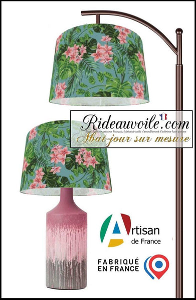Fabrication suspension création abat-jour sur mesure motif Exotique Feuille tropicale