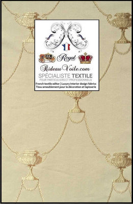 Tissu ameublement haute qualité rénovation au mètre couleur orange or Empire