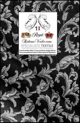 Tissu Empire Noir Blanc ameublement mètre Jacquard Baroque rideau tapisserie