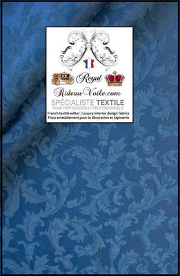 Tissu ameublement intérieur mètre Jacquard bleu designer Baroque rideau tapisserie