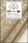 Tissu Damassé Damasco beige ameublement au mètre Jacquard ornement Baroque