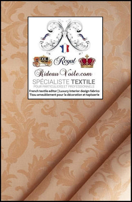 Damasco rose Tissu ameublement au mètre Jacquard rideau tapisserie siège
